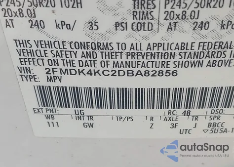 2013 Ford Edge Limited from USA, damaged, VIN 2FMDK4KC2DBA82856